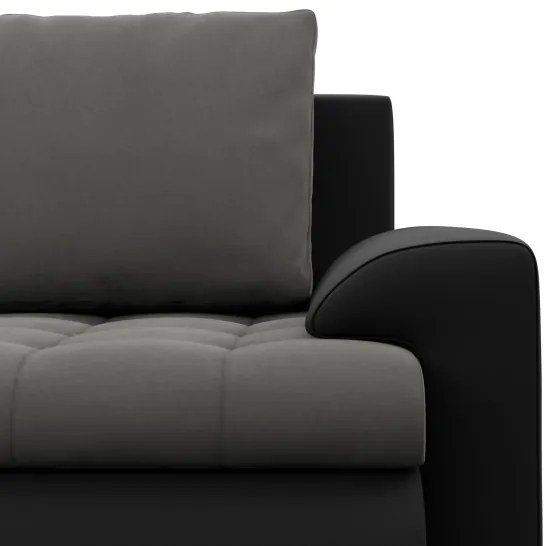 Trojmiestna rozkladacia sedačka FORESTA tmavosivá / čierna