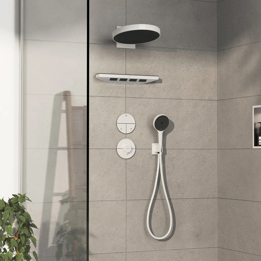 Hansgrohe ShowerSelect Comfort S, termostat pod omietku, biela matná, HAN-15559700