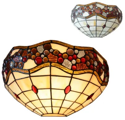 Nástenná Tiffany lampa jantárové farby Prezent 99