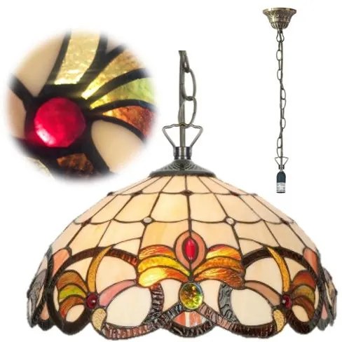 Luster do spálne Tiffany vitráž kolekcia CASIOPEA Ø40