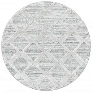 Ayyildiz, Kusový koberec Pisa 4703 Grey kruh, 80x80 (priemer) kruh, šedá, obývacia izba