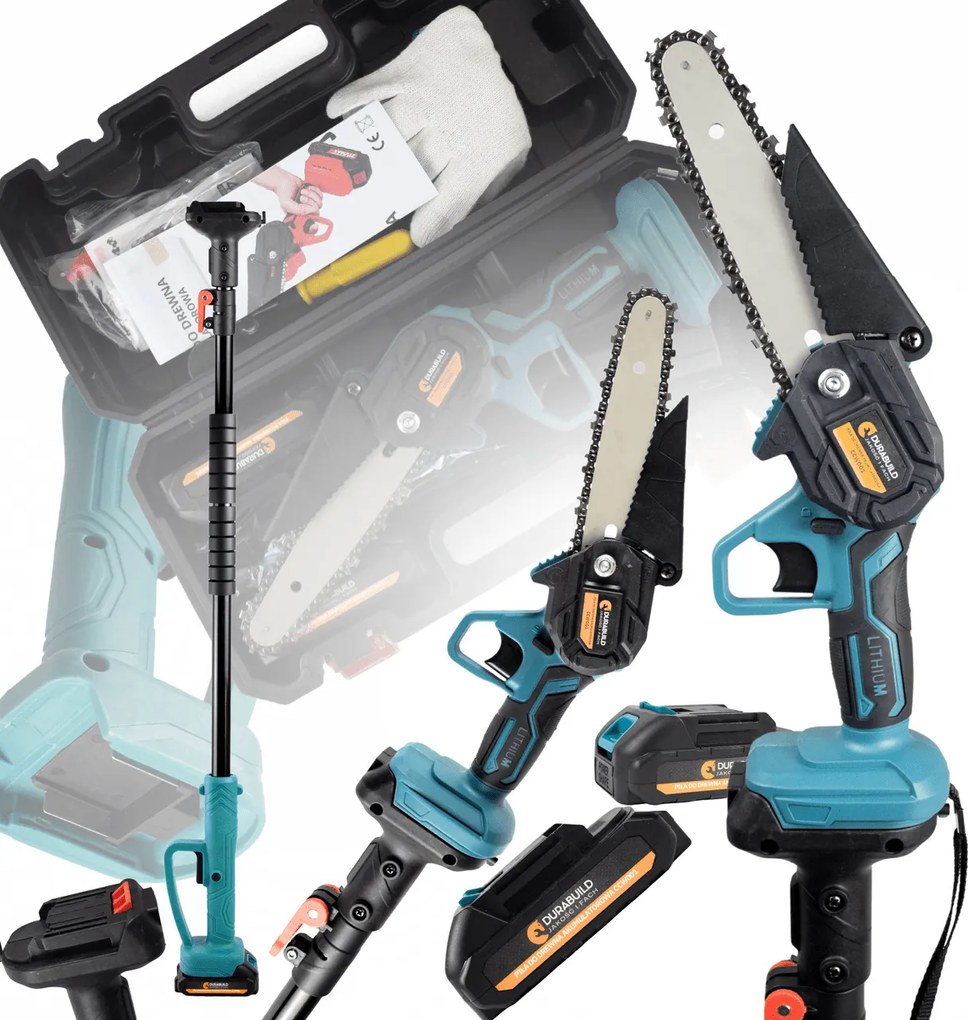 Sada Akumulátorová Reťazová Píla 6" Teleskopický Výložník Na Strom