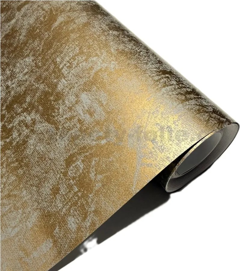 Vliesové tapety, jednofarebná zlatá, La Veneziana 53137, Marburg, rozmer 10,05 m x 0,53 m