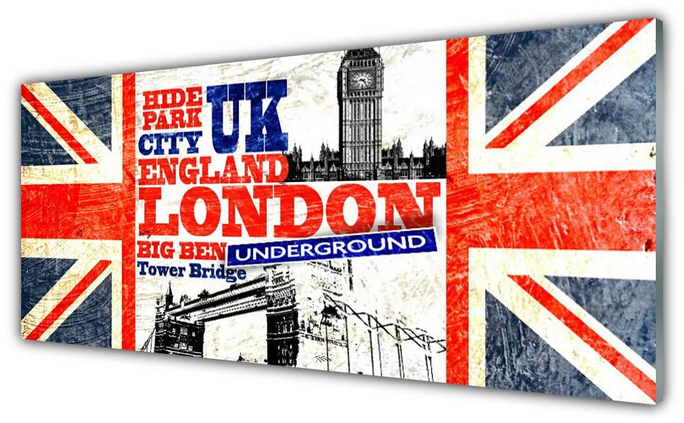 Obraz plexi Londýn vlajka umenie 125x50 cm