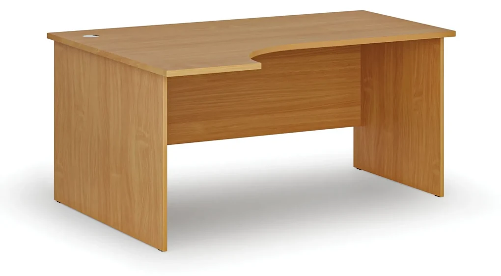 Kancelársky rohový pracovný stôl PRIMO WOOD, 1600 x 1200 mm, ľavý, buk