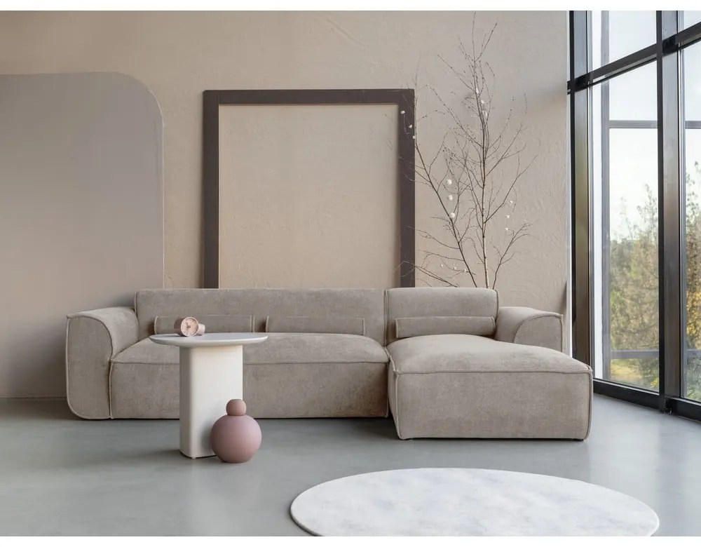 Béžová rohová pohovka (pravý roh) Flex Felix – Miuform