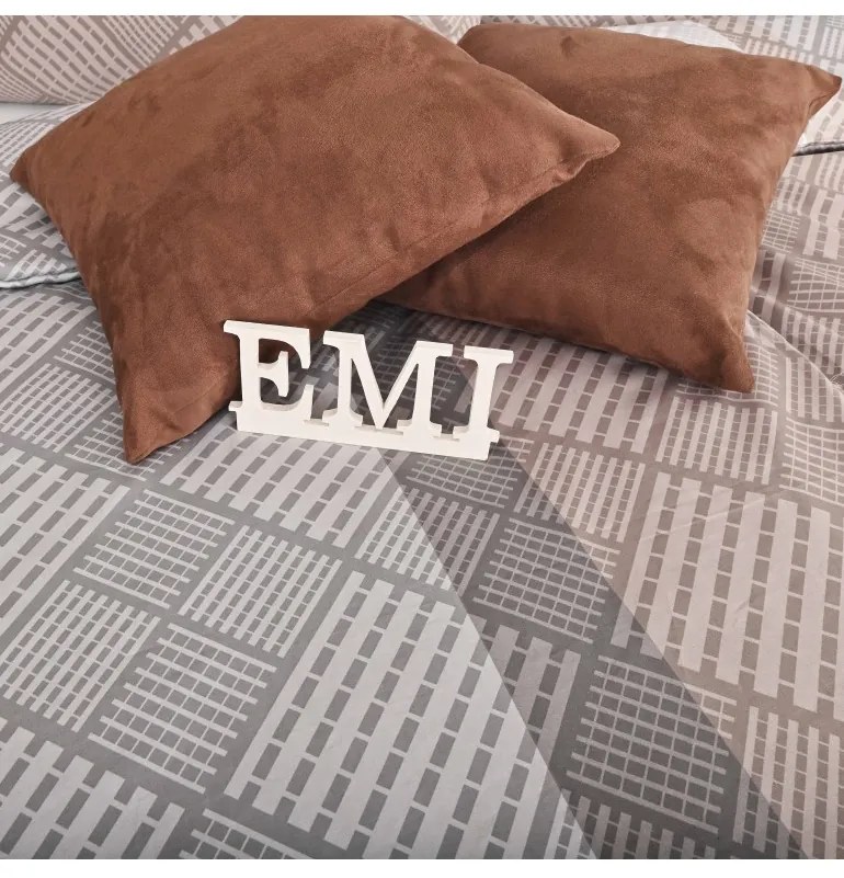 Obliečky Karson satén EMI, Predĺžený set jednolôžko obsahuje 1x 140x220 + 1x 70x90