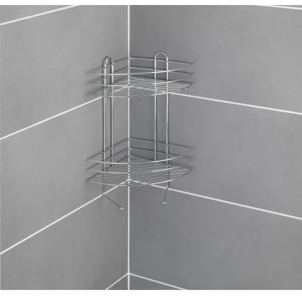 WENKO 15498100 - Rohová polica EXCLUSIVE 23x30,5 cm lesklý chróm