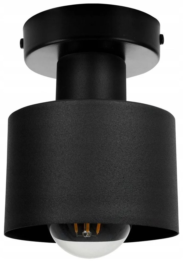 Stropné svietidlo Panta, 1x čierne kovové tienidlo