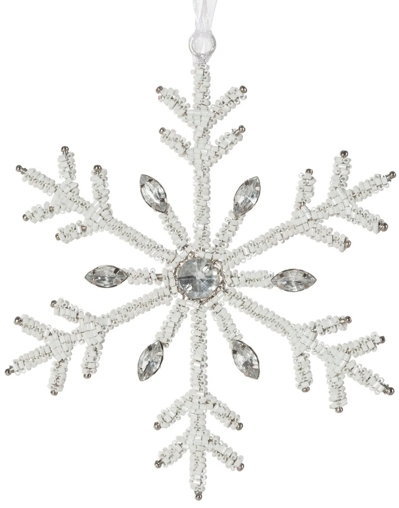 VIANOČNÁ DEKORÁCIA QUARTZ SADA 6KS 13X15 CM BIELA