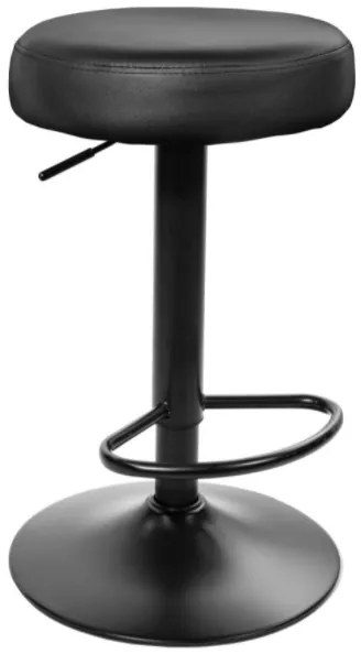 Barová stolička Atlanta čierna s čiernym podstavcom