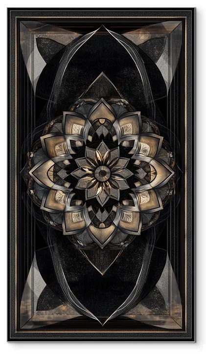 drevko | Dizajnová mandala Zlatý kód 80 x 45 cm