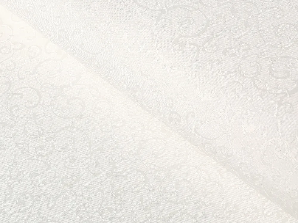 Biante Teflónový okrúhly obrus TF-010 Ornamenty - smotanový Ø 80 cm
