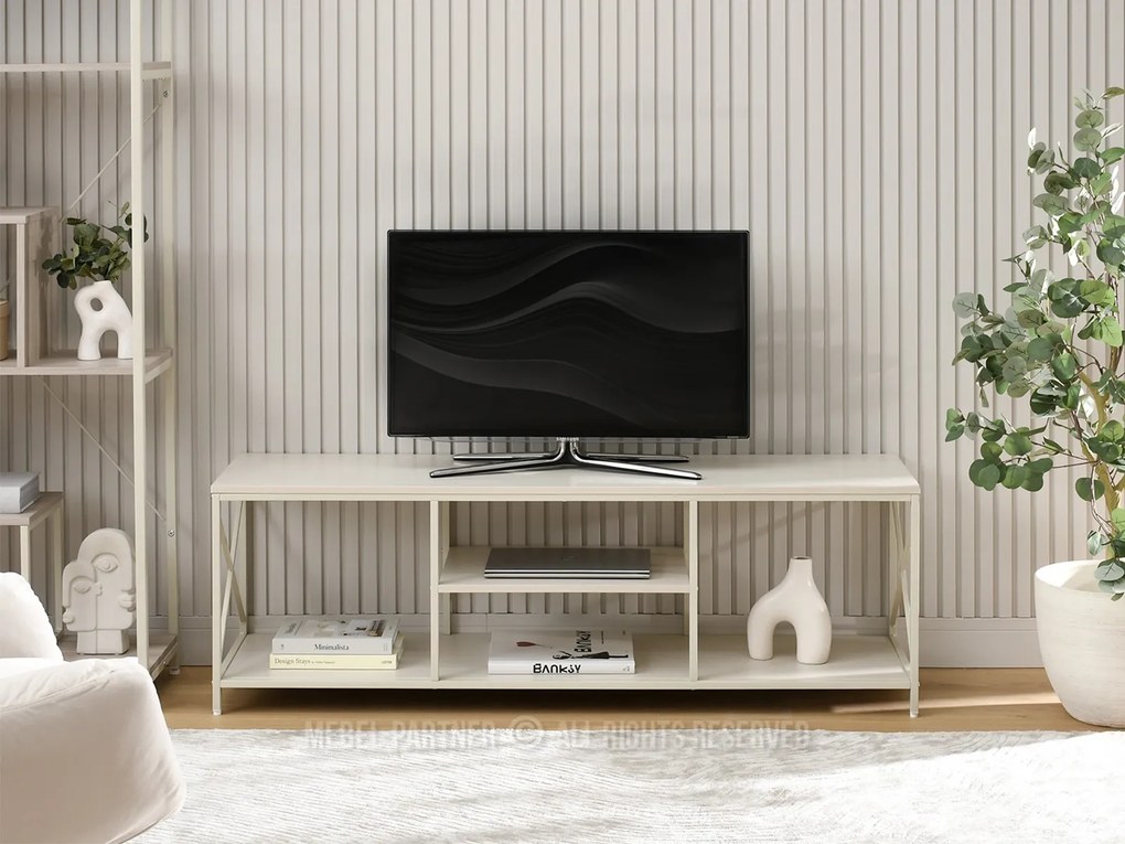 TV stolík/skrinka Jabalinas (krémová). Akcia -37%. Vlastná spoľahlivá doprava až k Vám domov. 1137066