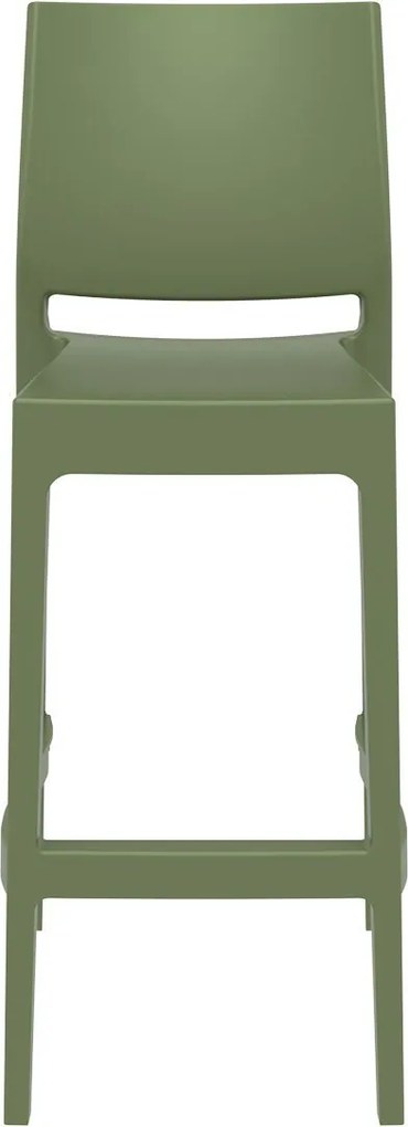 MAYA BAR 75 záhradná barová stolička olive green