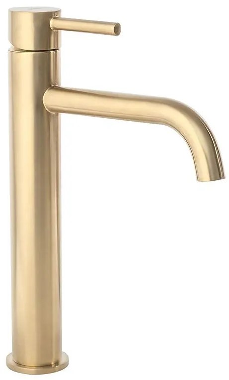 Umývadlová batéria vysoká Rea Lungo zlato brúsené