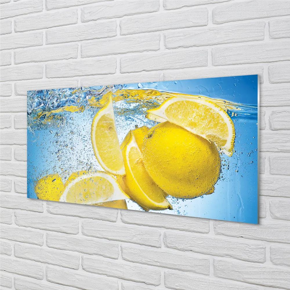 Obraz plexi Lemon vo vode 140x70 cm