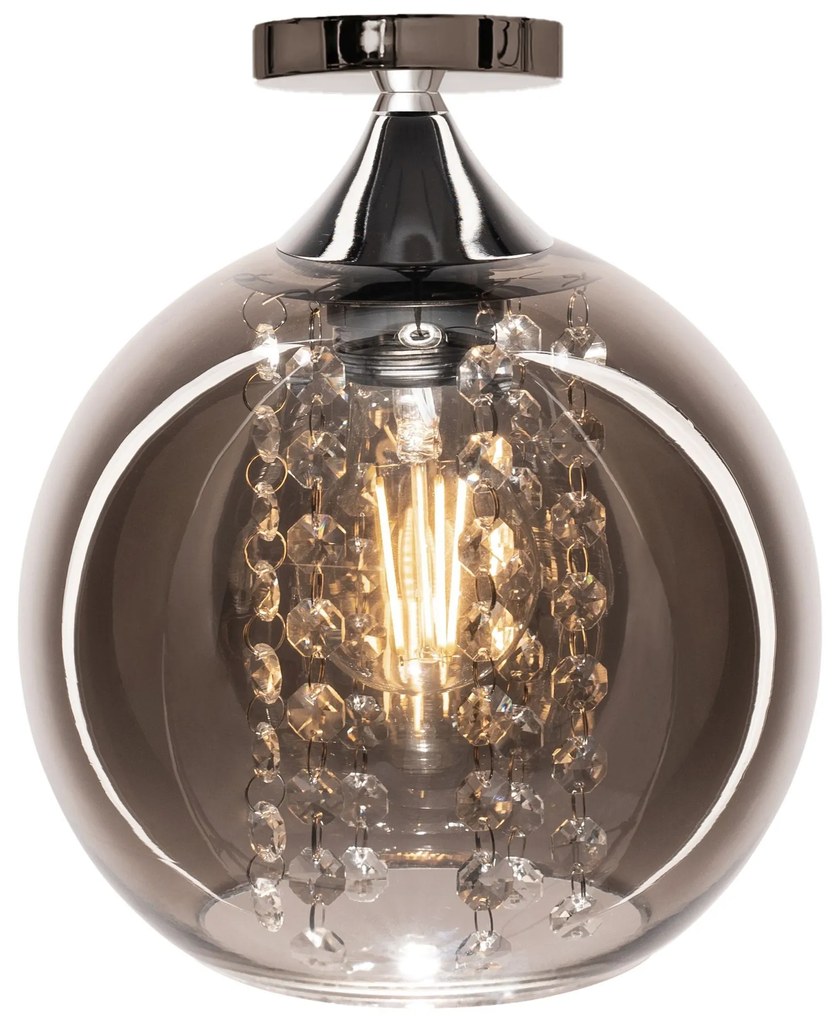 Toolight - Závesné zrkadlové svietidlo s krištáľmi 1xE27 60W APP599-1C, chrómová, OSW-09671