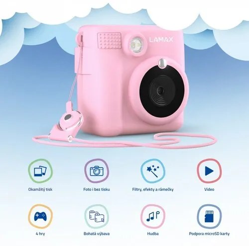 LAMAX InstaKid1 detský fotoaparát, ružová