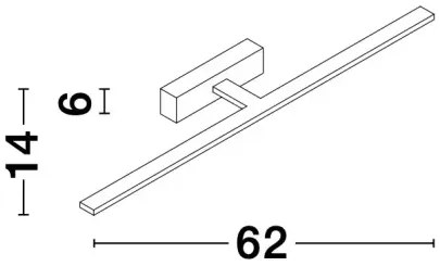 Moderné nástenné svietidlo Mondrian 62 biele