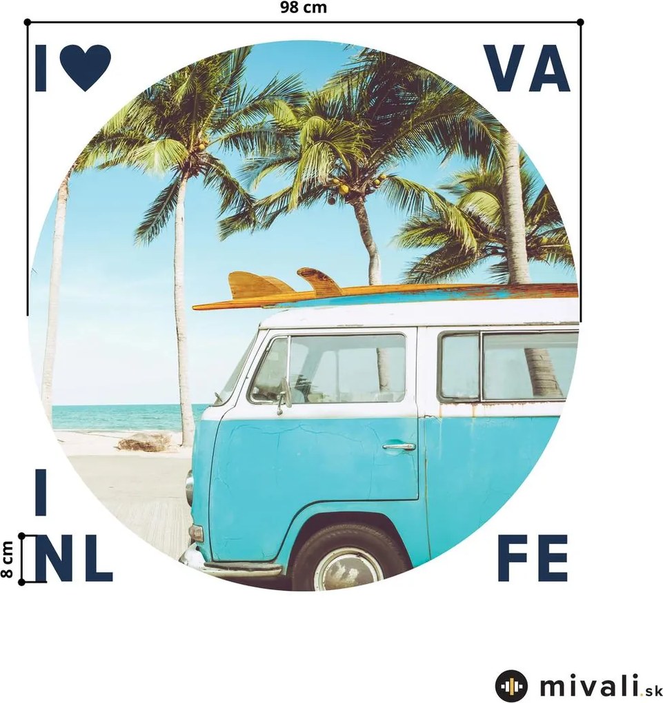 Samolepky na stenu - Van s nápisom
