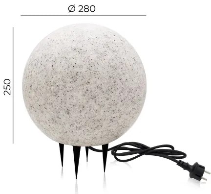 Vonkajšie dekoračné svietidlo GARDEN BALL 1xE27/40W/230V IP65 pr. 28 cm