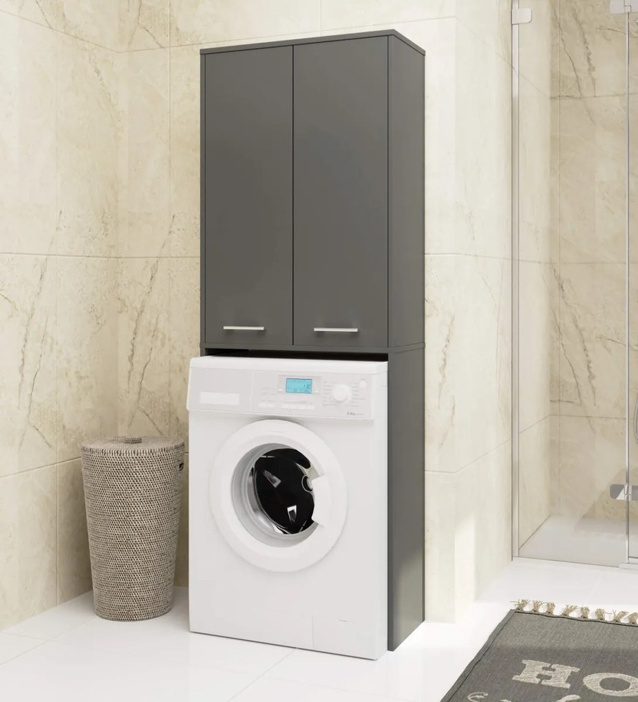 Kúpeľňová skrinka nad práčku Fin 2D sivá