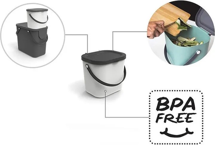 Kôš na triedený odpad ALBULA cappuccino 6 l