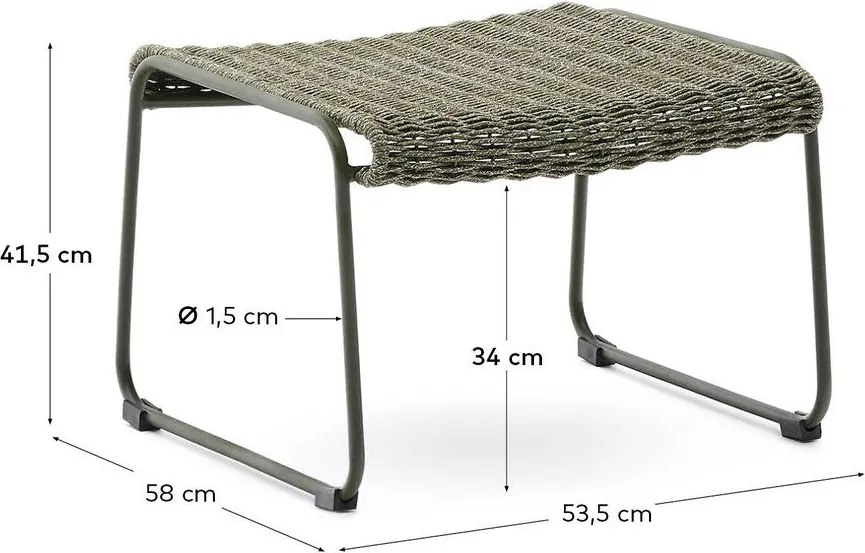 Zelená záhradná podnožka Maurina – Kave Home