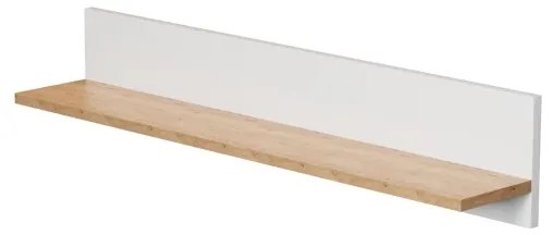 Nástenná polica DENVER 100 cm dub hickory/biela