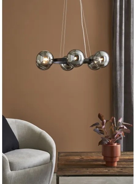 Markslöjd 108051 - Luster na lanku CIRCLE 6xG9/20W/230V čierna