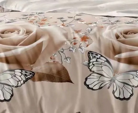 Obliečky OPRAH ROSES and BUTTERFLIES 7-dielna sada 140x200 cm