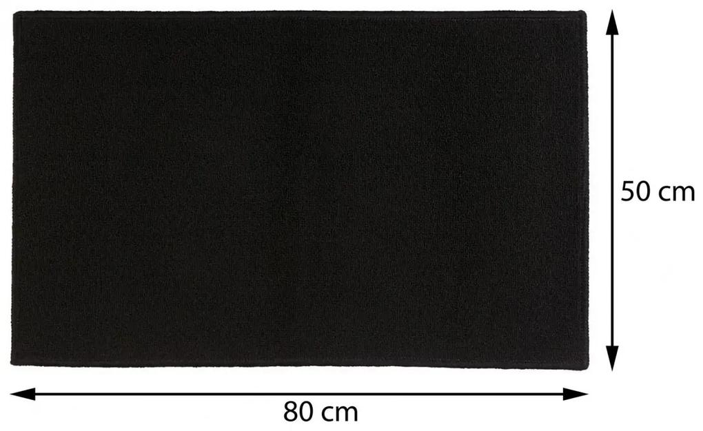 Kúpeľňový koberček Five 50x80 cm čierny