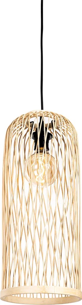 Rustikálne vonkajšie závesné svietidlo ratan 3-svetlo - Calamus