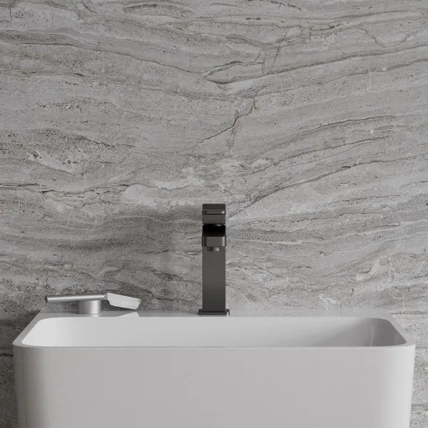 OMNIRES SL7710GR - Umývadlová batéria SLIDE 17 cm kefovaný grafit