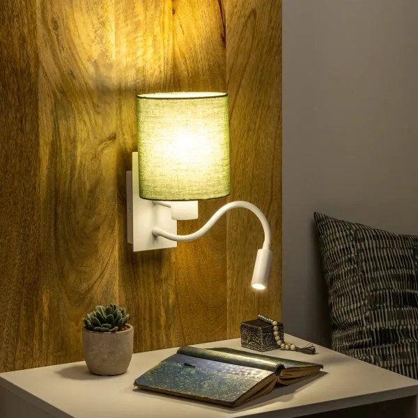 Brilagi - LED Nástenná lampa NUBILA 1xE27/25W/230V + LED/3W biela/zelená