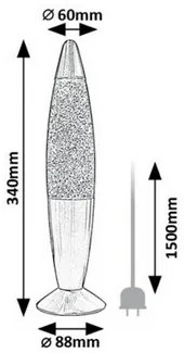 Rabalux 76008 dekoratívna lávová LED lampa Glitter rainbow2