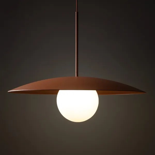 Luster na lanku SLATE 1xE27/15W/230V pr. 65 cm tehlová