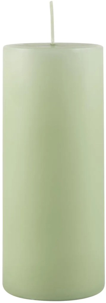 Zelená stĺpová sviečka LIGHT GREEN 15 cm