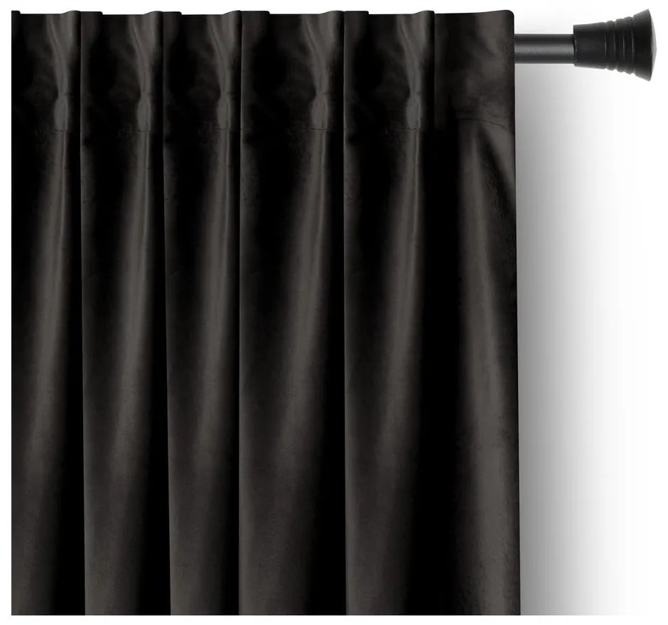 Čierny zamatový dimout záves 140x270 cm – Restilo