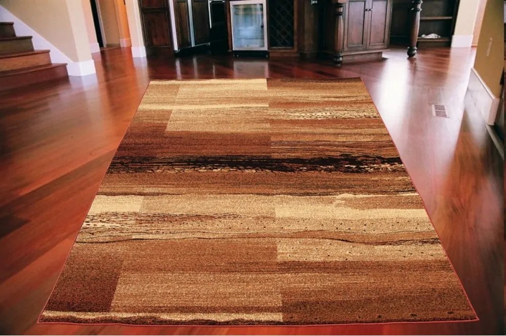 Kusový koberec Podzemie hnedý, Velikosti 133x190cm