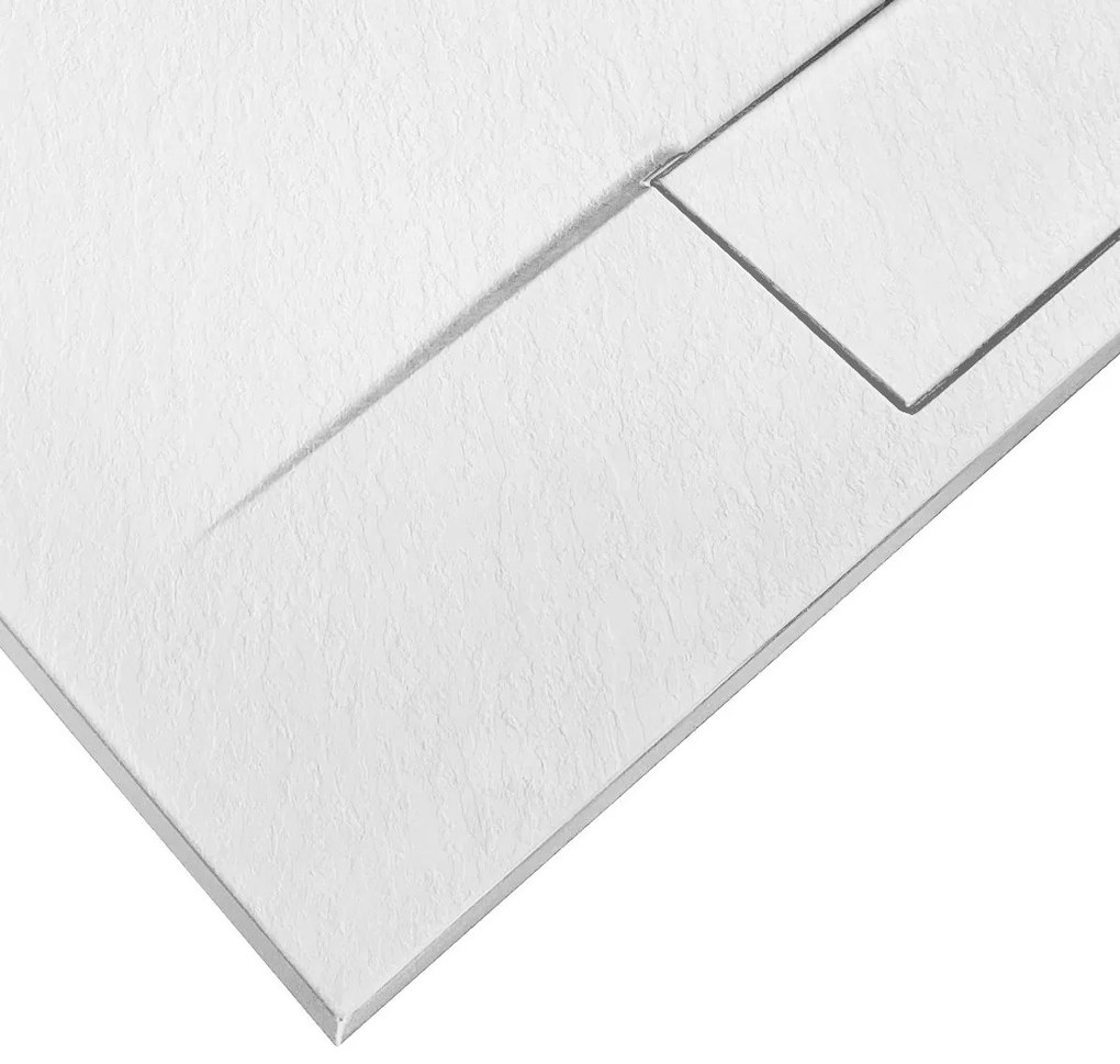 Rea Bazalt Long, SMC sprchová vanička 90x120 cm + sifón, biela, REA-K3903