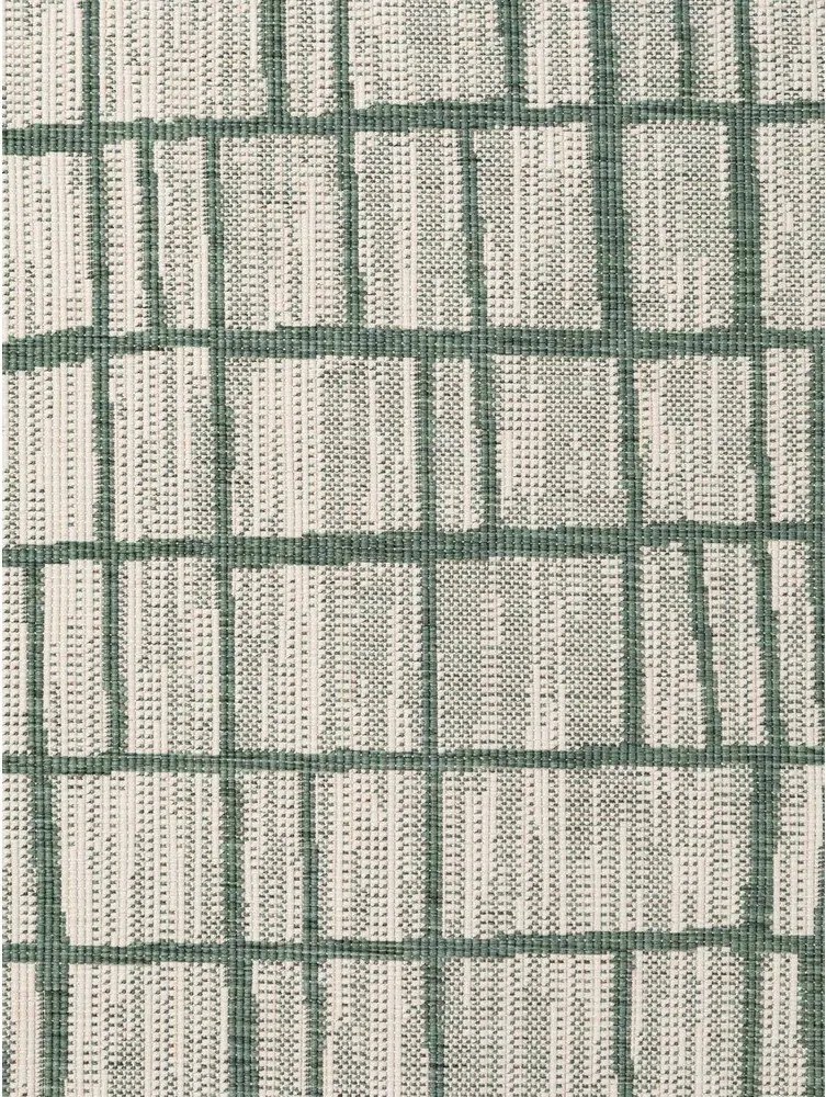 Zelený/krémovobiely okrúhly vnútorný a vonkajší koberec ø 200 cm Haringey Crouch – Ted Baker