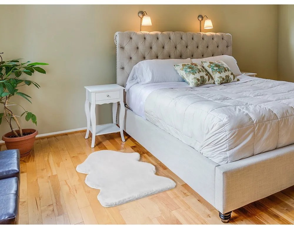 Biely koberec Universal Fox Liso, 60 x 90 cm