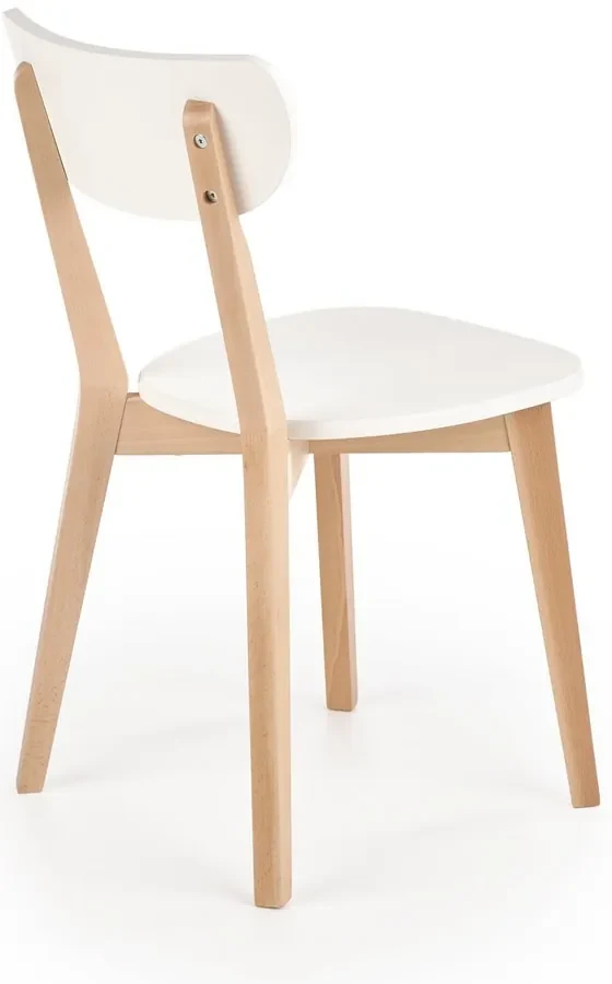 Jedálenská stolička Buggi, biela / buk