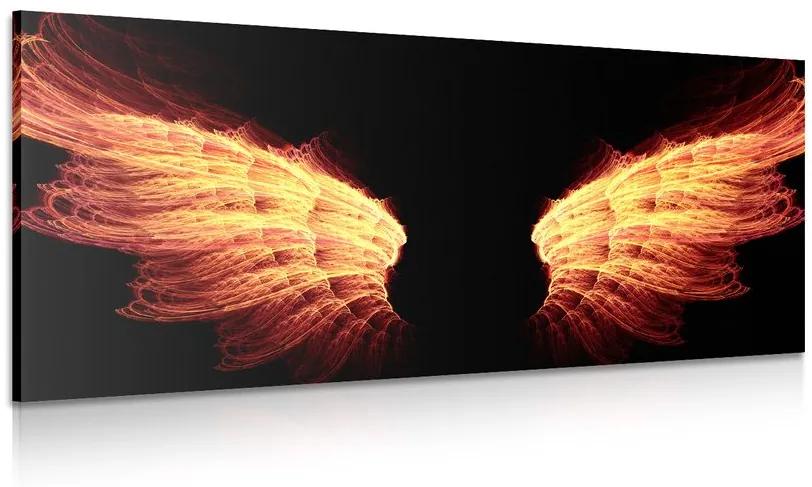 Obraz ohnivé anjelské krídla Varianta: 100x50