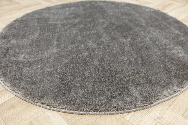 Kúpeľňový koberček Malmo sivý, kruh