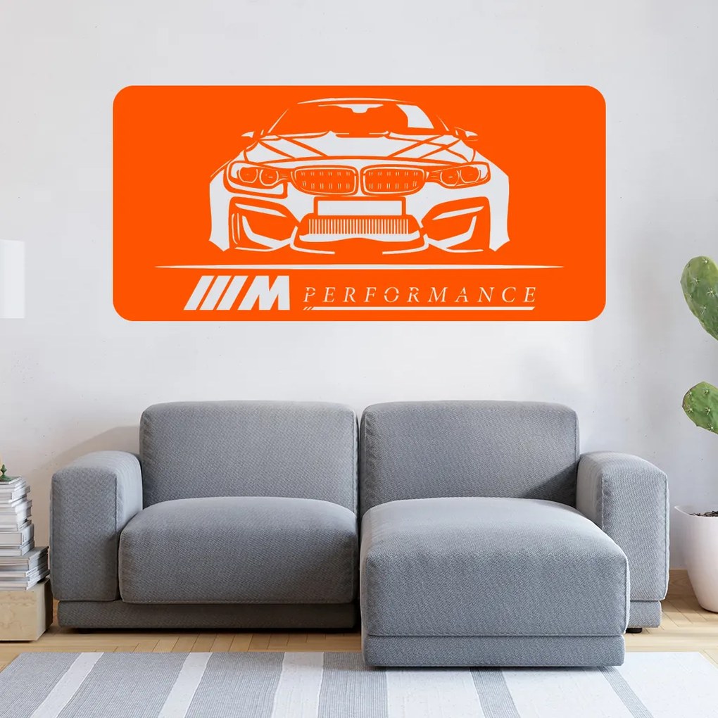 Veselá Stena Samolepka Rýchle auto Farba: černá, Veľkosť: 80 x 40 cm