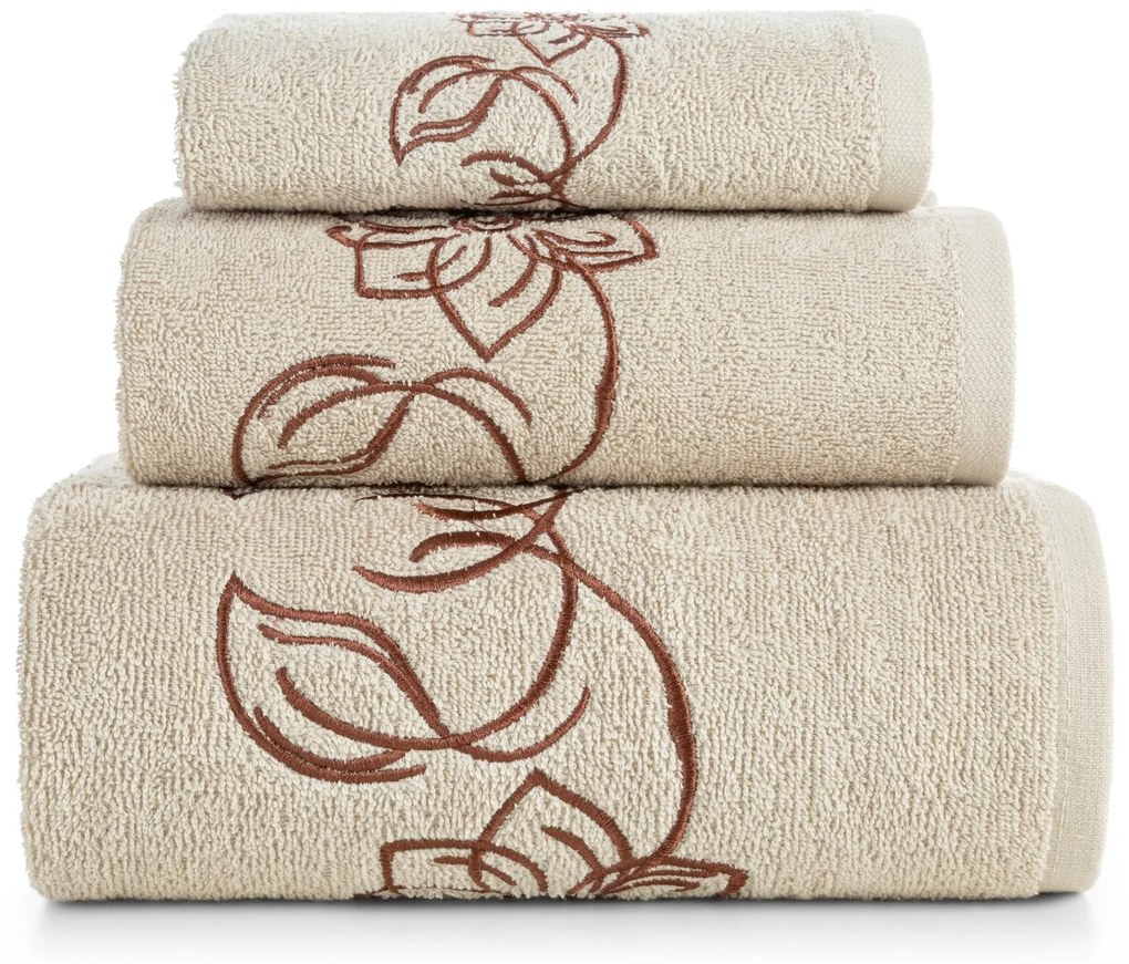 FROTÉ UTERÁK LILA SADA 1KS 30X50 CM, 1KS 50X90 CM, 1KS 70X140 CM BÉŽOVÁ