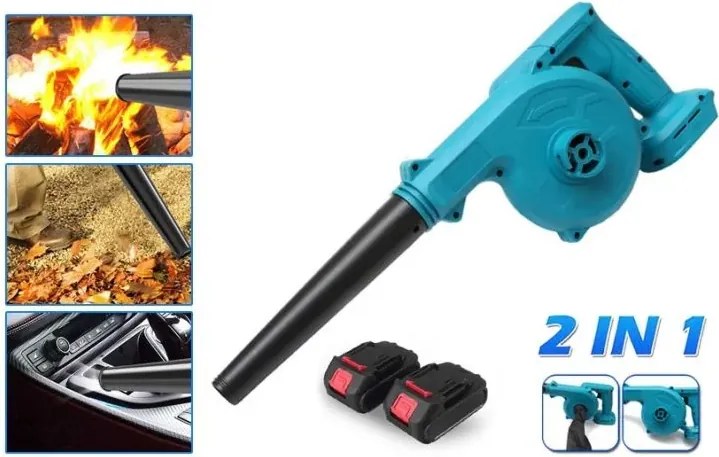 Aku fukár na lístie HAYAMI HA-1045 2v1 + 2x batéria + príslušenstvo